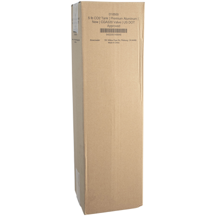 5 lb CO2 Tank | Premium Aluminum | New | CGA320 Valve | US DOT Approved