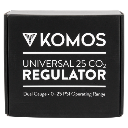 KOMOS Universal 25 - Dual Gauge CO2 Regulator - 25 psi