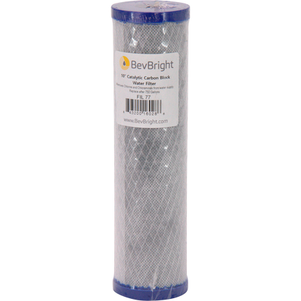 BevBright Catalytic Carbon Block Water Filter - 10 in. - 1 Micron