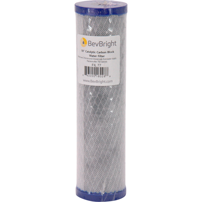 BevBright Catalytic Carbon Block Water Filter - 10 in. - 1 Micron