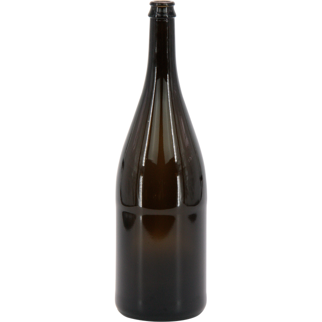 1.5L Dark Green Champagne Farro Glass Wine Bottles, Punted - Case of 6 - PLACEHOLDER