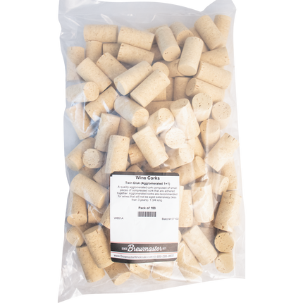 Wine Corks | 1.75 | 24x44 | Molinas Premium Twin Disc (1+1) | Agglomerated with Solid Ends - PLACEHOLDER