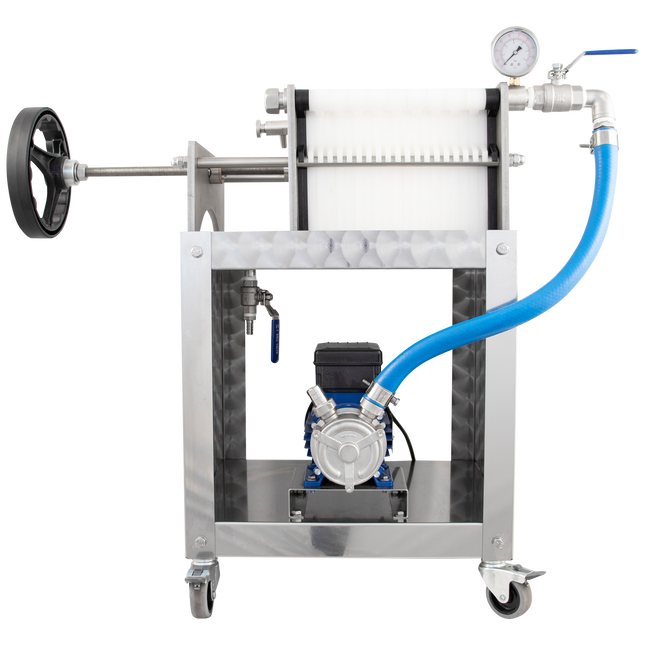 EnoItalia Plate Filter - 20 Plate - Trolley Style w/ Pump - Cosmetic Defect