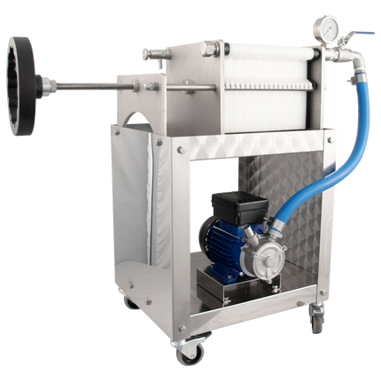 EnoItalia Plate Filter - 40 Plate - Trolley Style w/ Pump - 110V