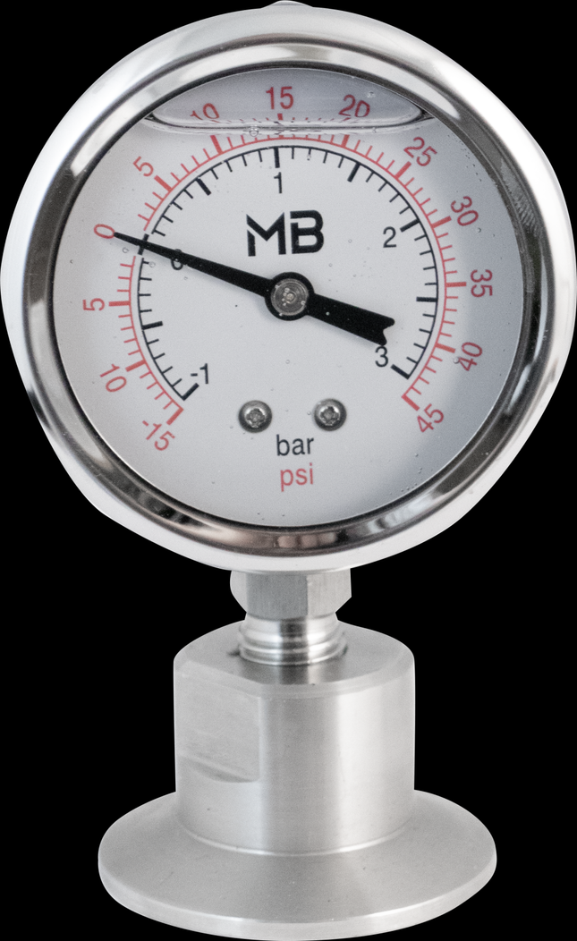 MB - Replacement Part - Pressure/Vacuum Gauge (Oil Filled) - 1.5 in. T.C. - V3