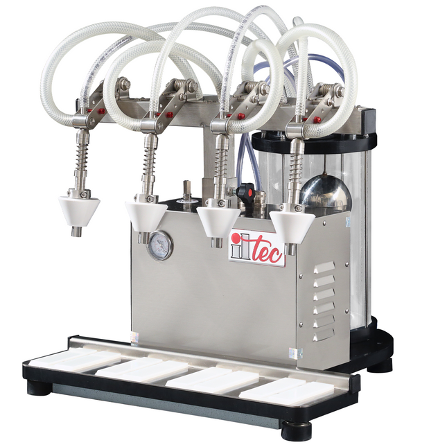ILTEC Ultrafiller 4 - Vacuum Bottle Filler - 4 Spout for High Viscosity Fluids - Pomodoro - (110V)