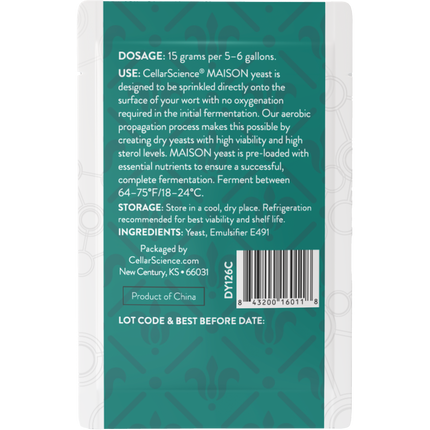 CellarScience - Dry Yeast - MAISON  - PLACEHOLDER