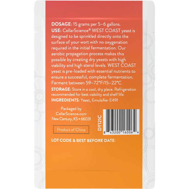 CellarScience - Dry Yeast - WEST COAST  - PLACEHOLDER