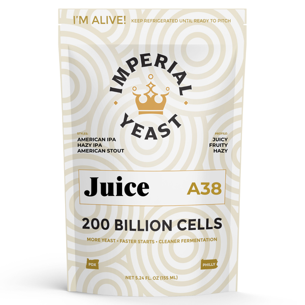Imperial Yeast | A38 Juice Ale | Beer Yeast | Double Pitch | 200 Billion Cells