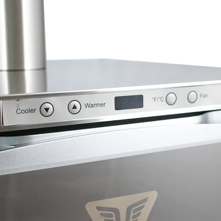 Komos V2 Kegerator Deluxe Stainless with Komos Regulator - REFRIGERATOR ONLY - COSMETIC DEFECT