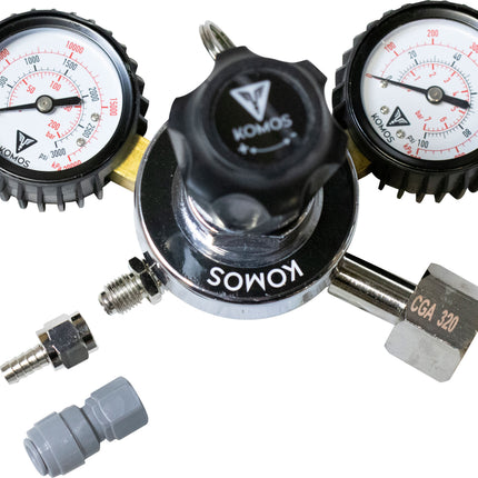 Komos V2 Kegerator Deluxe Stainless with Komos Regulator - REFRIGERATOR ONLY - COSMETIC DEFECT
