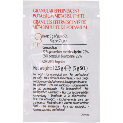 Enartis - Effergran Dose 5 - Sulfiting Agent - Box of 25