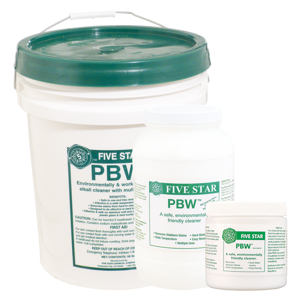 Five Star | PBW Cleaner | Powdered Brewery Wash | Non-Hazardous | Alkaline Brewery Cleaner | Environmentally Friendly