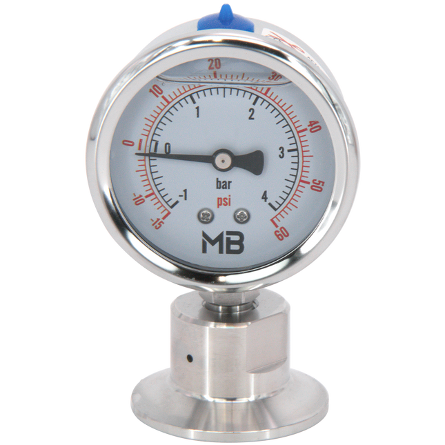 MB - Replacement Part - Pressure/Vacuum Gauge 1.5" T.C. (Oil Filled) - 4 BAR