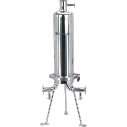 BevBright 316 Electro Polished S/S Cartridge Filter Housing - 10 in. - 1 Module Capacity