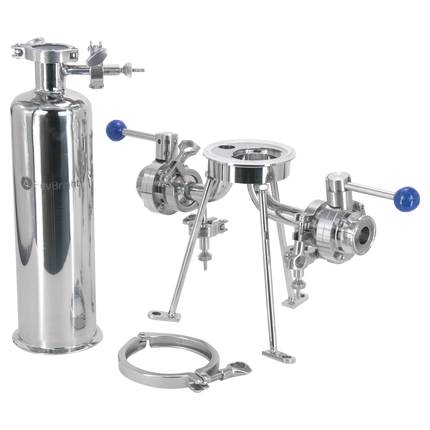 BevBright 316 Electro Polished S/S Cartridge Filter Housing - 10 in. - 1 Module Capacity