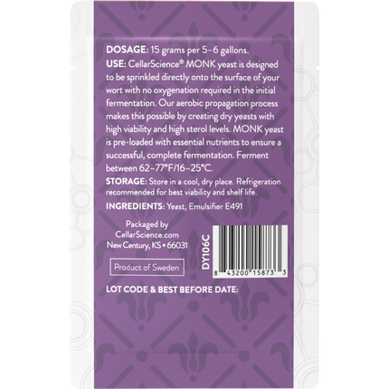 CellarScience - Dry Yeast - MONK Belgian Abbey Ale - PLACEHOLDER