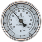 BrewBuilt - Thermometer - 1/2 in. NPT - 3 in. Dial Face x 2 in. Probe
