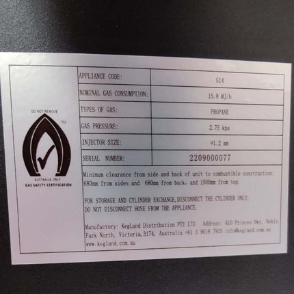HIZO G14 Gas Pizza Oven - 14 in. (Orange) - Used/Refurbished