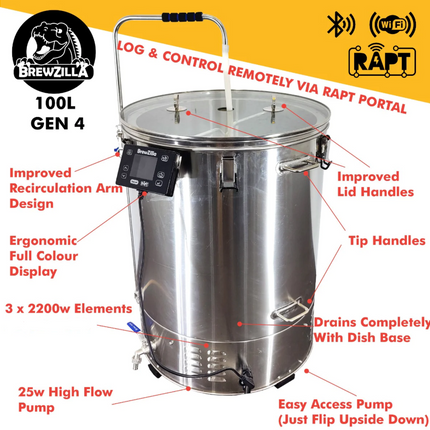 100L BrewZilla - Gen 4 - 220-240V Used/Refurbished