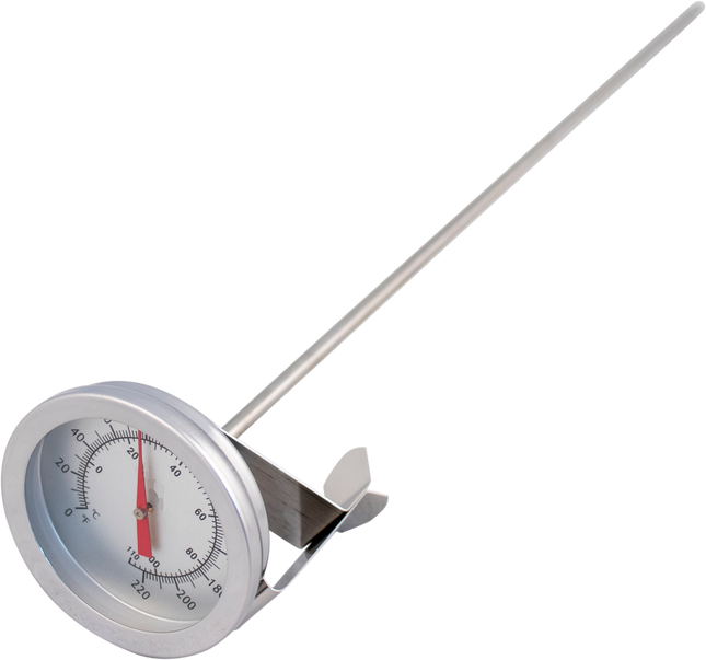 BrewBuilt - Thermometer - Clip On - 2 in. Dial Face x 12 in. Probe