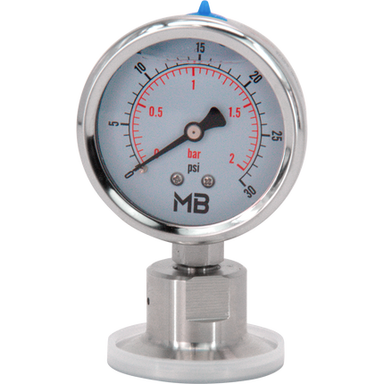 MB - Replacement Part - Pressure/Vacuum Gauge 1.5" T.C. (Oil Filled) | -1 to 2 BAR