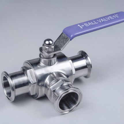 Pro Series Three Way Ball Valve, 1.5 TC, L Type