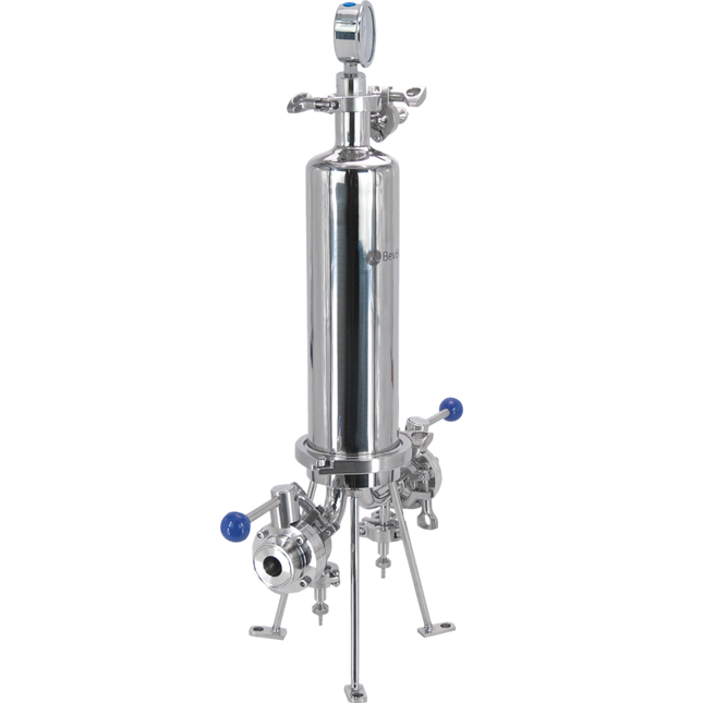 BevBright 316 Electro Polished S/S Cartridge Filter Housing - 10 in. - 1 Module Capacity
