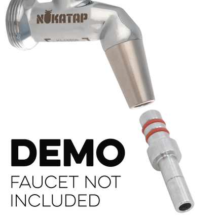 Nukatap Push in Spout to 8mm (5/16") duotight compatible barb