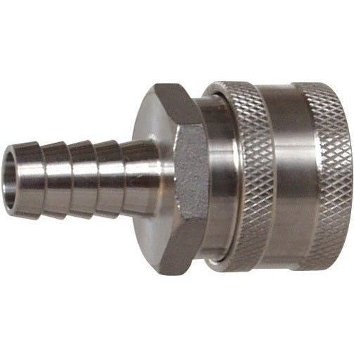 Female Stainless Steel Quick Disconnect (QD) w/Barb